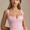 Top a corsetto allacciato Nami in rosa tenue Top a corsetto allacciato Nami in rosa tenue