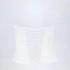 Top a corsetto con lacci Araminta in bianco