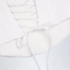 Top a corsetto con lacci Araminta in bianco