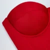 Top a corsetto con lacci Araminta in rosso fuoco