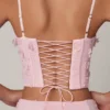 Top a corsetto con lacci decorati Letitia in rosa tenue Top a corsetto con lacci decorati Letitia in rosa tenue