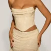 Top a corsetto drappeggiato con decorazioni Sterling in bianco Top a corsetto drappeggiato con decorazioni Sterling in bianco