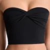 Top a fascia Edie in Modal con intreccio sul davanti, colore nero Top a fascia Edie in Modal con intreccio sul davanti, colore nero