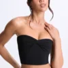 Top a fascia Edie in Modal con intreccio sul davanti, colore nero Top a fascia Edie in Modal con intreccio sul davanti, colore nero