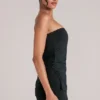 Top a fascia lungo Leni in nero Top a fascia lungo Leni in nero