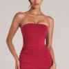Top a fascia lungo Leni in rosso ciliegia Top a fascia lungo Leni in rosso ciliegia