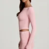 Mini gonna a vita media con ruches in Modal Cali, colore rosa Mini gonna a vita media con ruches in Modal Cali, colore rosa