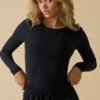 Top a maniche lunghe Soft Active in nero Top a maniche lunghe Soft Active in nero