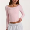 Top a strati in modal colore Blush Marl Top a strati in modal colore Blush Marl