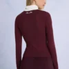 Top aderente a maniche lunghe in maglia color bordeaux Top aderente a maniche lunghe in maglia color bordeaux