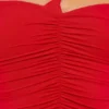 Top asimmetrico in jersey elasticizzato con dettagli a rose di Tesia in rosso scarlatto Top asimmetrico in jersey elasticizzato con dettagli a rose di Tesia in rosso scarlatto