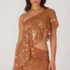 Gonna micro mini decorata Cassiana in bronzo Gonna micro mini decorata Cassiana in bronzo