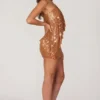 Gonna micro mini decorata Cassiana in bronzo Gonna micro mini decorata Cassiana in bronzo