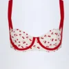 Top bikini a balconcino con ferretto Albena a contrasto con stampa ciliegia Top bikini a balconcino con ferretto Albena a contrasto con stampa ciliegia