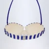 Top bikini a balconcino con ferretto e scollo all’americana Ascona a righe blu marino Top bikini a balconcino con ferretto e scollo all’americana Ascona a righe blu marino