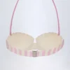 Top bikini a balconcino con ferretto e scollo all’americana Ascona a righe malva Top bikini a balconcino con ferretto e scollo all’americana Ascona a righe malva