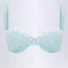 Top bikini a balconcino con ferretto Ravello in broderie anglaise, colore blu polvere Top bikini a balconcino con ferretto Ravello in broderie anglaise, colore blu polvere