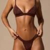 Top bikini a balconcino Sable in marrone espresso Top bikini a balconcino Sable in marrone espresso