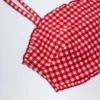 Top bikini a fascia con volant Portbou in quadretti rossi Top bikini a fascia con volant Portbou in quadretti rossi