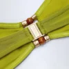 Top bikini a fascia Manava con perline in verde oliva Top bikini a fascia Manava con perline in verde oliva