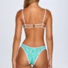 Top bikini a fascia Pasyon con stampa multicolore blu Top bikini a fascia Pasyon con stampa multicolore blu