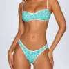Top bikini a fascia Pasyon con stampa multicolore blu Top bikini a fascia Pasyon con stampa multicolore blu
