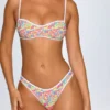 Top bikini a fascia Pasyon con stampa multicolore brillante Top bikini a fascia Pasyon con stampa multicolore brillante