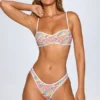 Top bikini a fascia Pasyon con stampa multicolore brillante Top bikini a fascia Pasyon con stampa multicolore brillante