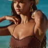 Top bikini a fascia Pasyon in marrone cioccolato Top bikini a fascia Pasyon in marrone cioccolato