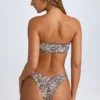 Top bikini a fascia Rio con stampa leopardata Top bikini a fascia Rio con stampa leopardata