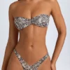 Top bikini a fascia Rio con stampa leopardata Top bikini a fascia Rio con stampa leopardata