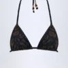 Top bikini a triangolo Comoros con dettagli decorativi in nero Top bikini a triangolo Comoros con dettagli decorativi in nero