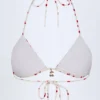 Top bikini a triangolo con dettagli charm Calella con stampa ciliegia Top bikini a triangolo con dettagli charm Calella con stampa ciliegia