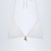 Top bikini a triangolo con dettagli charm Comoros in bianco Top bikini a triangolo con dettagli charm Comoros in bianco