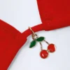 Top bikini a triangolo con dettaglio charm Canggu in rosso fuoco Top bikini a triangolo con dettaglio charm Canggu in rosso fuoco