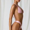 Top bikini a triangolo con doppio spalline Tropics in rosa tenue Top bikini a triangolo con doppio spalline Tropics in rosa tenue