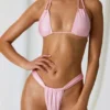 Top bikini a triangolo con doppio spalline Tropics in rosa tenue Top bikini a triangolo con doppio spalline Tropics in rosa tenue
