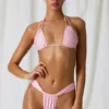 Top bikini a triangolo con doppio spalline Tropics in rosa tenue Top bikini a triangolo con doppio spalline Tropics in rosa tenue