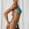 Top bikini a triangolo con doppio spalline Tropics in turchese Top bikini a triangolo con doppio spalline Tropics in turchese