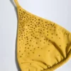 Top bikini a triangolo decorato Baie in giallo dorato Top bikini a triangolo decorato Baie in giallo dorato
