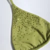 Top bikini a triangolo decorato Baie in verde oliva Top bikini a triangolo decorato Baie in verde oliva