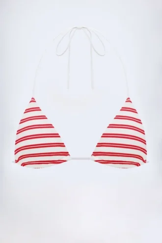 Top bikini a triangolo Kotor in rosso ciliegia