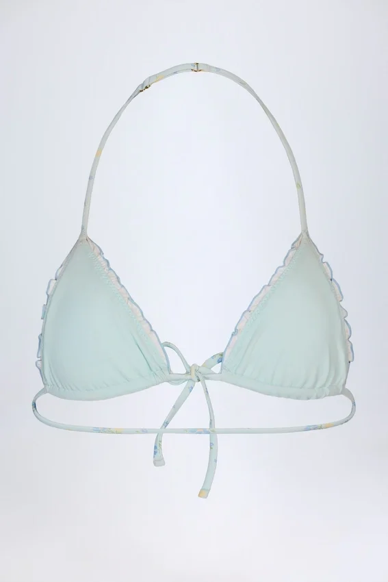 Top bikini a triangolo micro Noia con motivo floreale blu Top bikini a triangolo micro Noia con motivo floreale blu