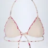 Top bikini a triangolo Noia in rosso a fiori Top bikini a triangolo Noia in rosso a fiori