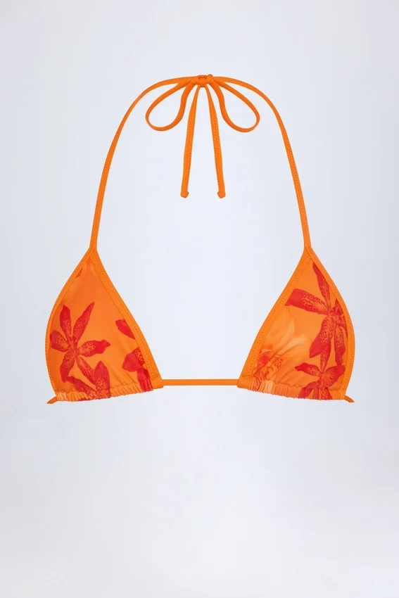 Top bikini a triangolo Paita con stampa Orange Orchid Top bikini a triangolo Paita con stampa Orange Orchid