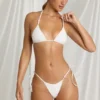 Top bikini a triangolo Zayana in bianco Top bikini a triangolo Zayana in bianco