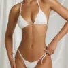 Top bikini a triangolo Zayana in bianco Top bikini a triangolo Zayana in bianco