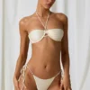 Top bikini con ferretto e scollo all’americana Tahiti in bianco perla Top bikini con ferretto e scollo all’americana Tahiti in bianco perla