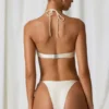 Top bikini con ferretto e scollo all’americana Tahiti in bianco perla Top bikini con ferretto e scollo all’americana Tahiti in bianco perla