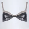 Top bikini con ruches Palmita in argento cromato Top bikini con ruches Palmita in argento cromato